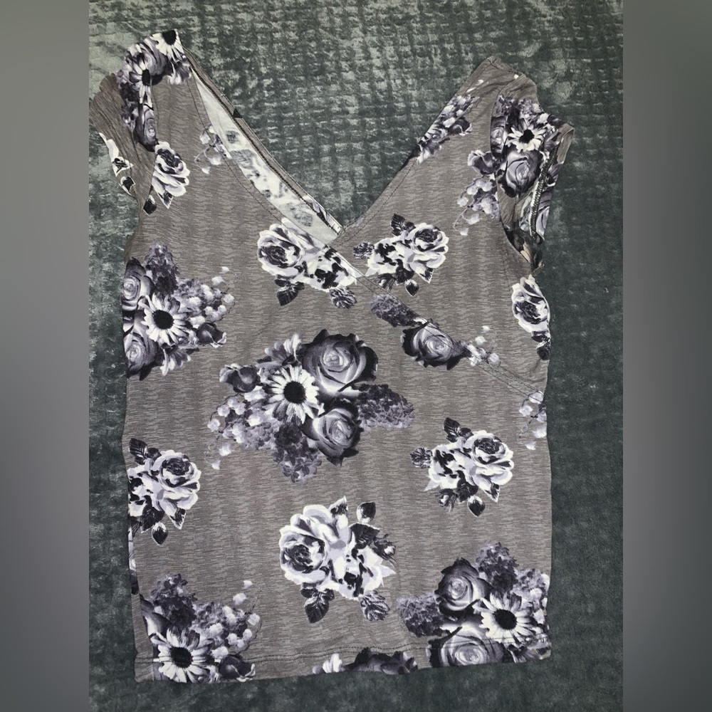 Gray floral shirt